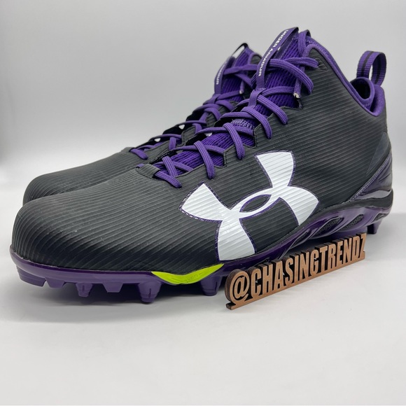 Under Armor Spine Fierce Mid MC Football Cleats - Picture 2 of 12